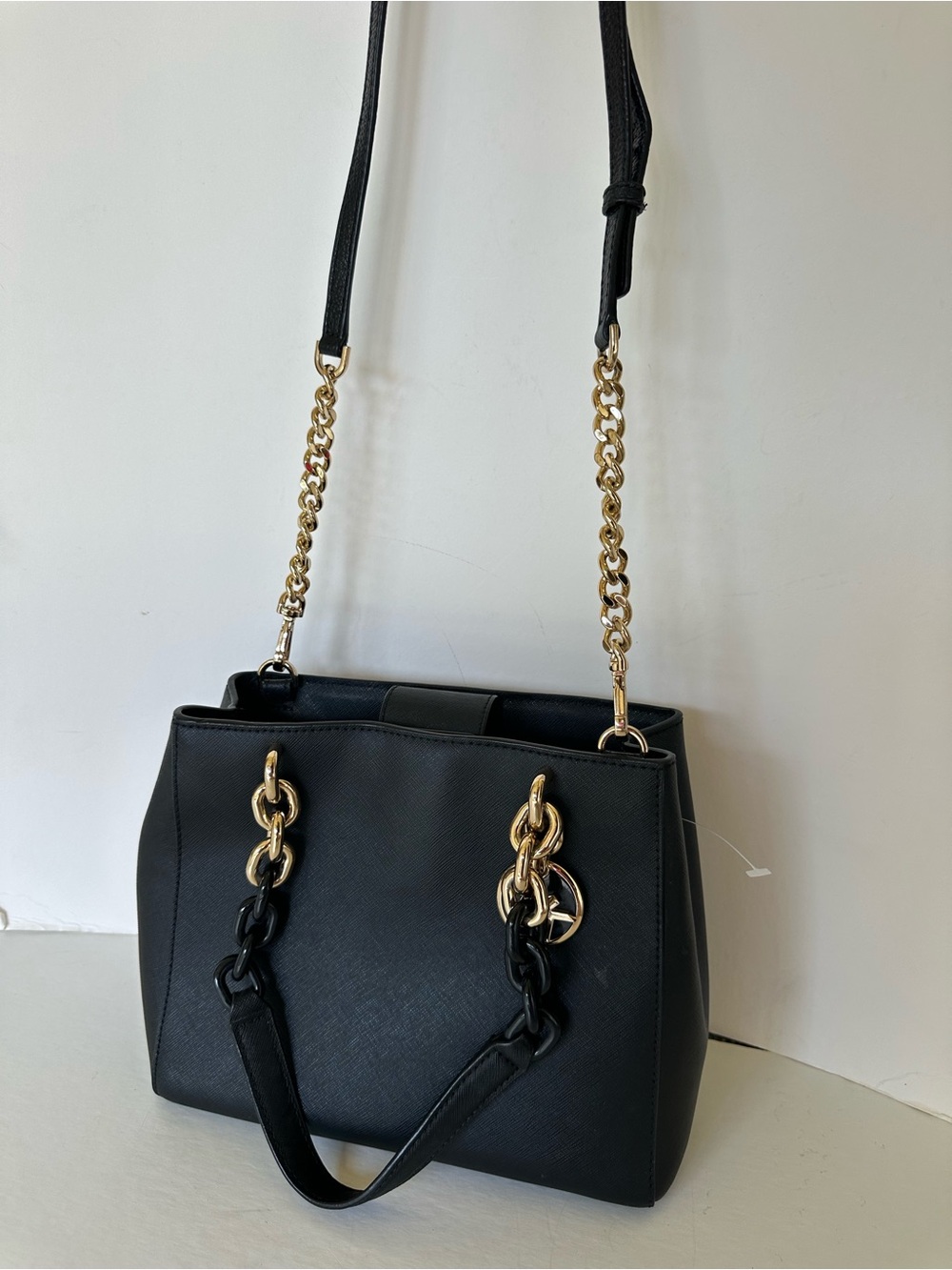Michael Kors Cynthia Black Leather Purse New - Picture 5 of 11